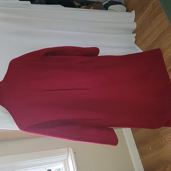 Vintage Red Wool Coat - Picture 3 of 8